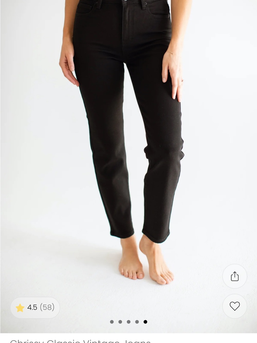 Carly Jean Los Angeles Black High-Rise Slim Jeans - NWT
